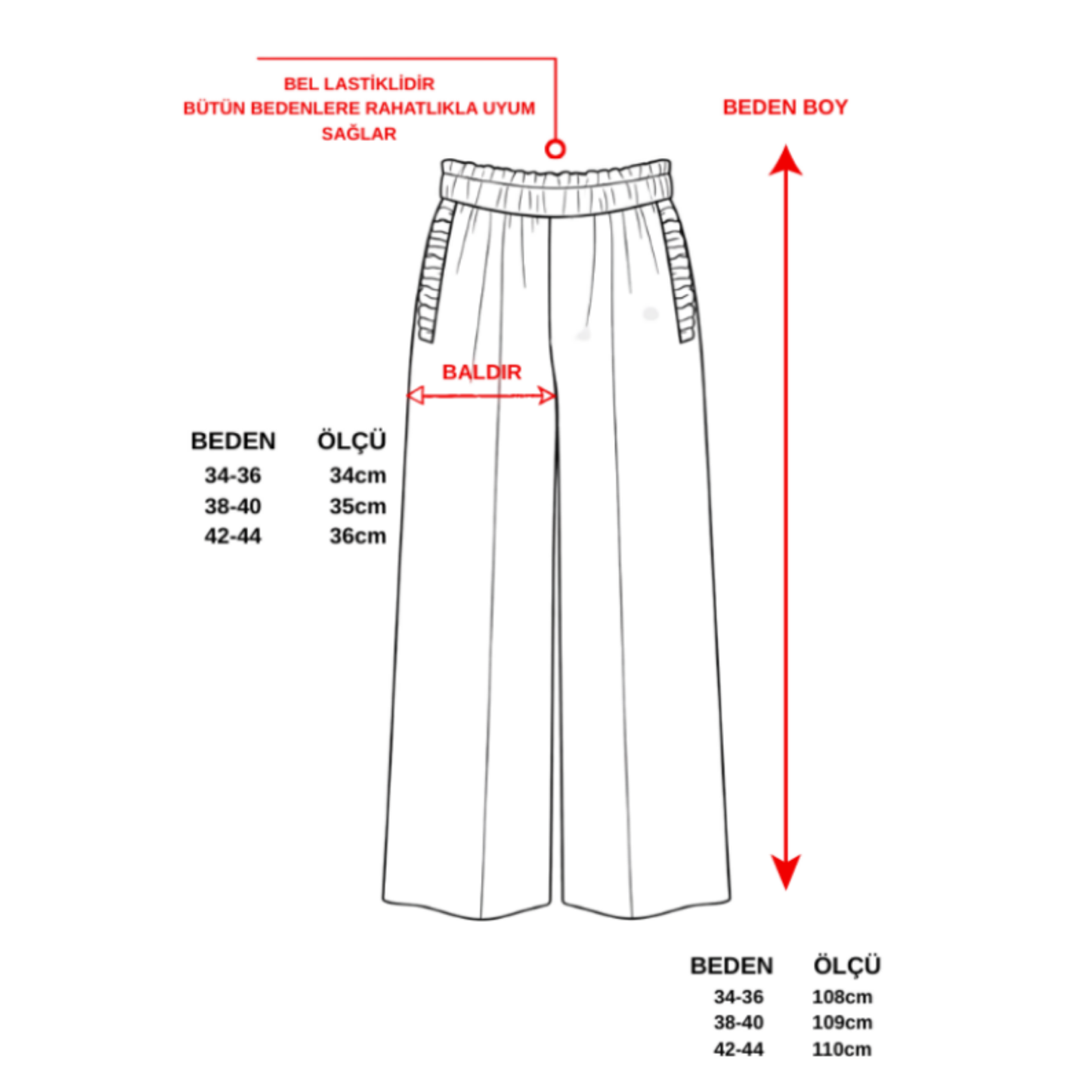 Cebi Büzgü Detaylı Salaş Pantolon