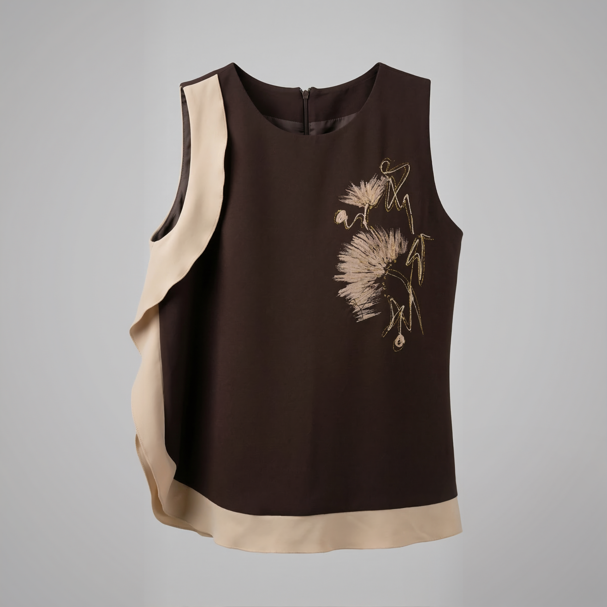 volanlı çiçek detaylı bluz vaura atelier on çekim