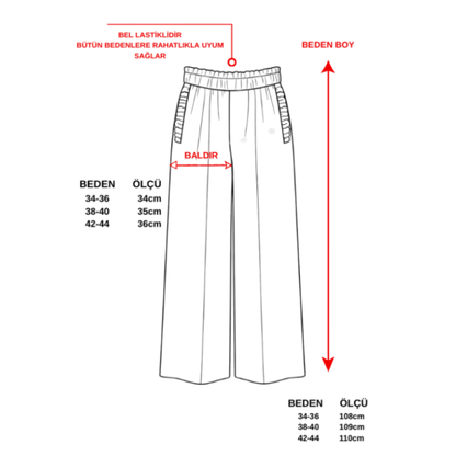 Cebi Büzgü Detaylı Salaş Pantolon