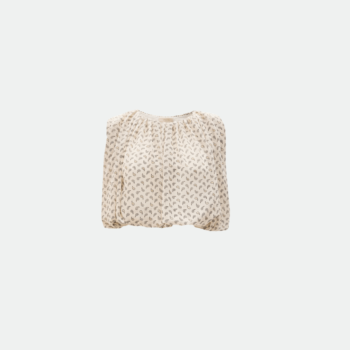 beyaz şifon balon kollu crop bluz vaura atelier on çekim